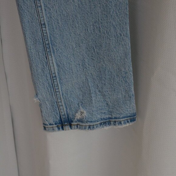 Abercrombie & Fitch Ultra High Rise 90s Straight Light Wash Jeans Sz 24/00R - Picture 7 of 10